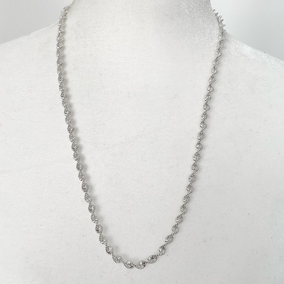New Napier Silver Tone Braided Necklace - Picture 1 of 5